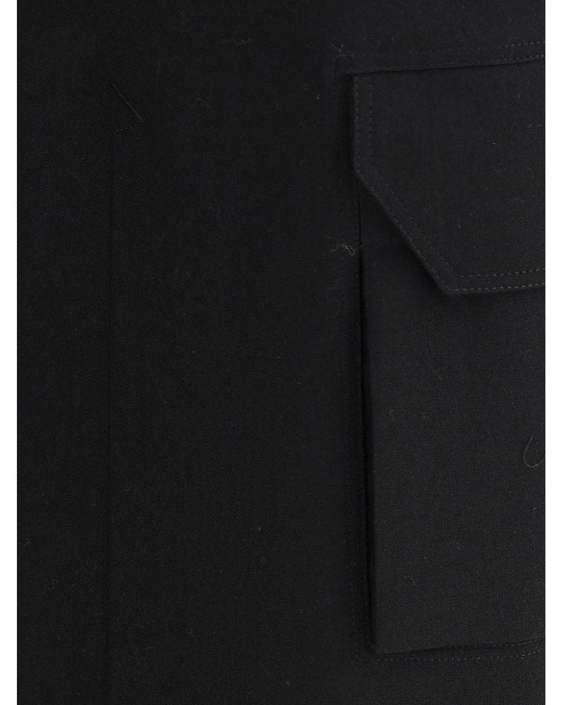 Rick Owens Black Wool Fleece Midi Skirt Glam Steals