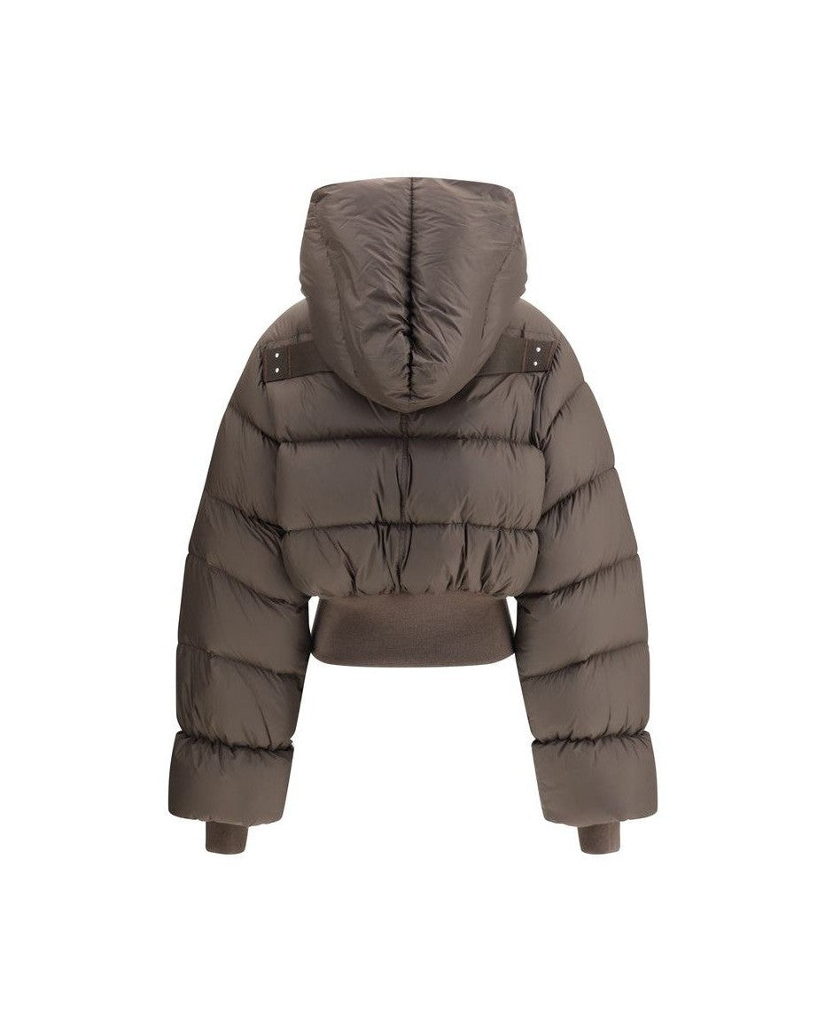 Rick Owens Brown Nylon Coat Glam Steals