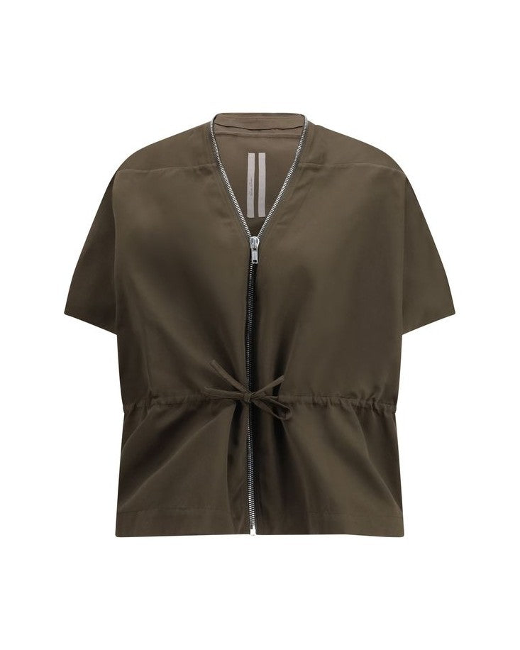 Rick Owens Brown Polyester Sleeveless Jacket Glam Steals