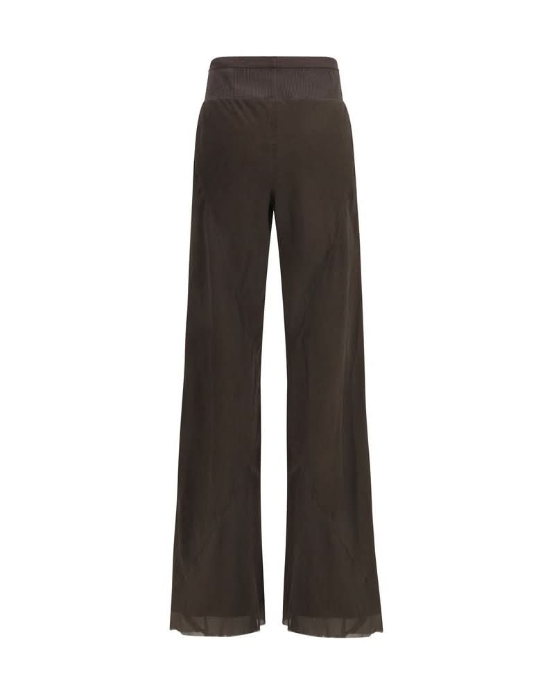 Rick Owens Brown Silk Casual Pant Glam Steals