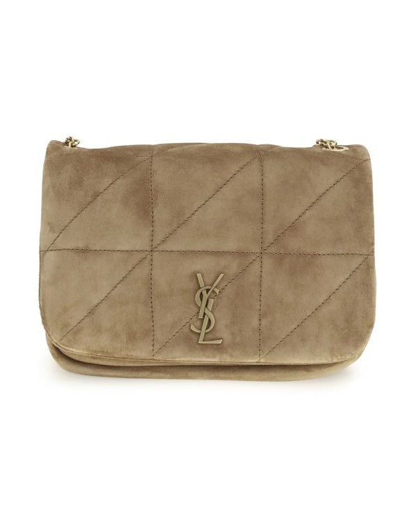 Saint Laurent Beige Calf Leather Bos Taurus Shoulder Bag Glam Steals
