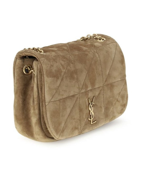 Saint Laurent Beige Calf Leather Bos Taurus Shoulder Bag Glam Steals