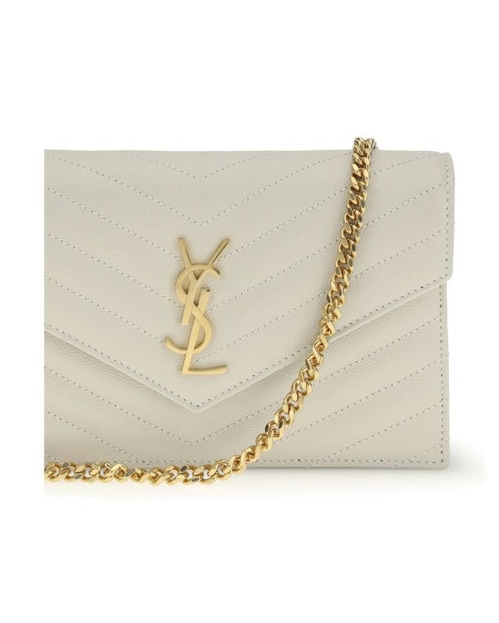 Saint Laurent Beige Calf Leather Bos Taurus Wallet Glam Steals