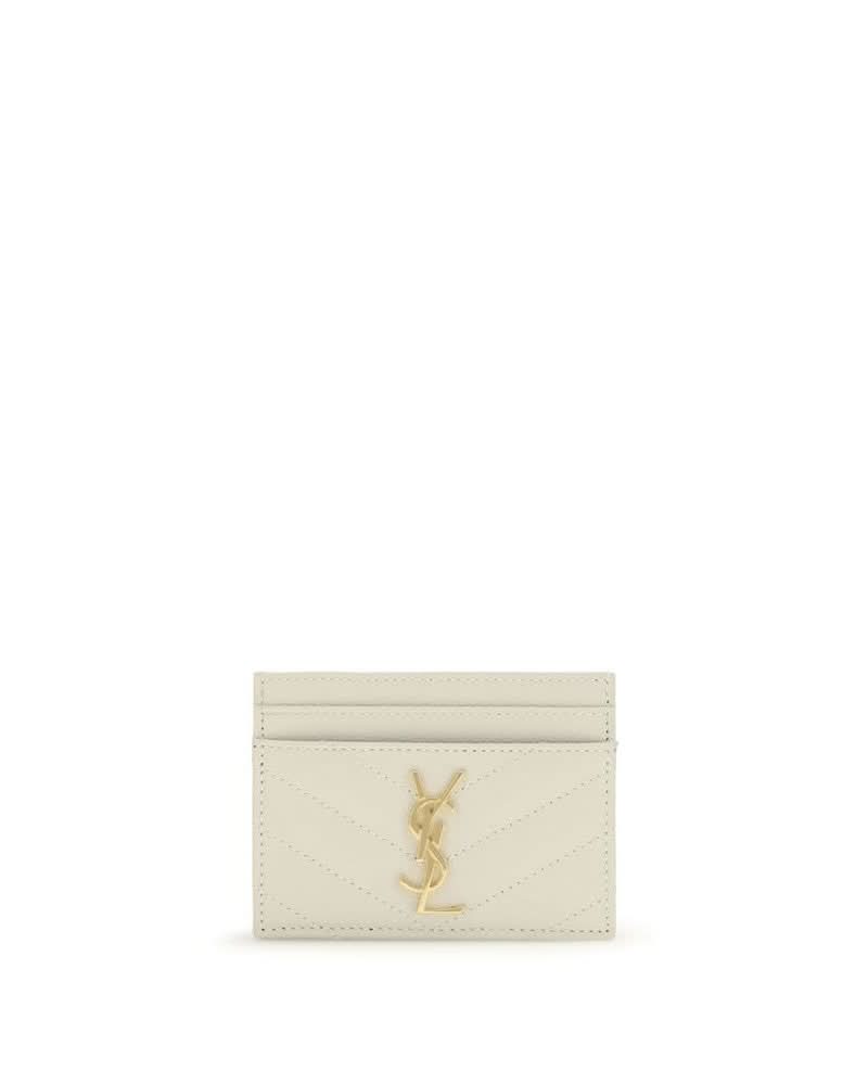 Saint Laurent Beige Calf Leather Bos Taurus Wallet