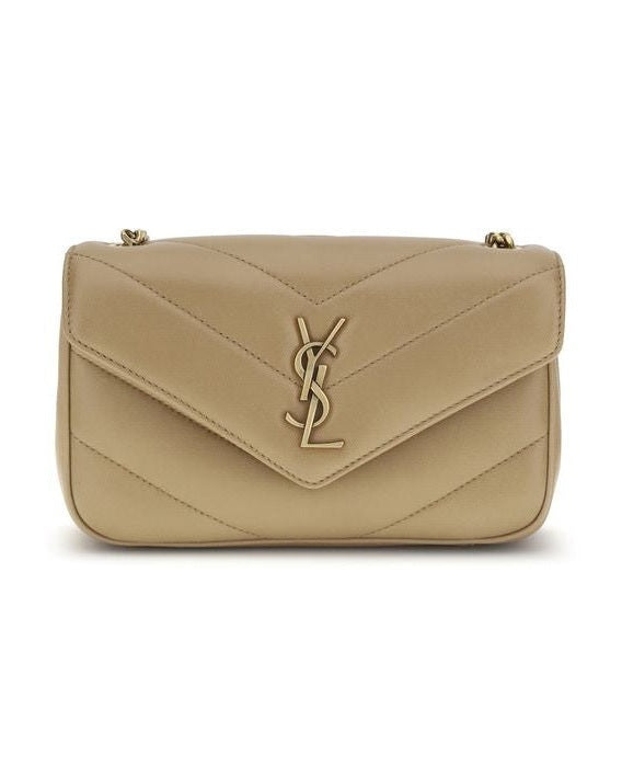 Saint Laurent Beige Lamb Ovis Aries Shoulder Bag Glam Steals