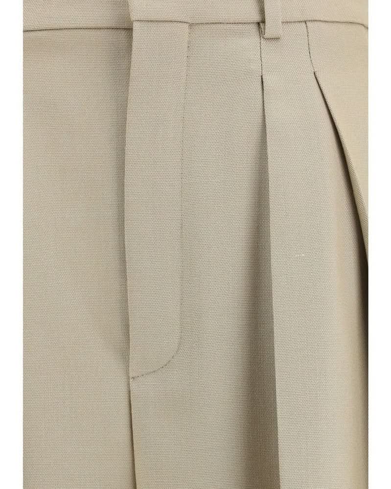 Saint Laurent Beige Wool Oves Aries Dress Pant Glam Steals
