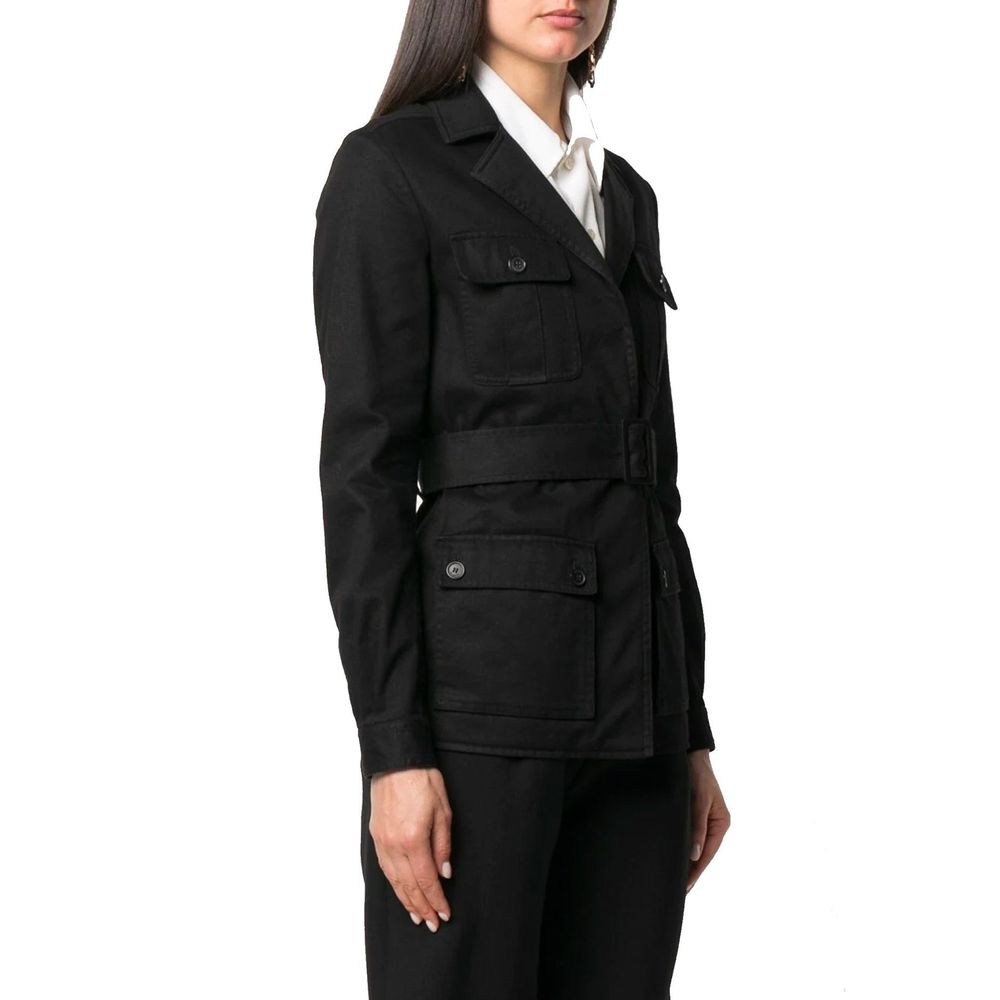 Saint Laurent Belted Flap Pocket Jacket Glam Steals