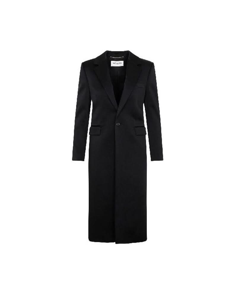 Saint Laurent Black Acetate Coat