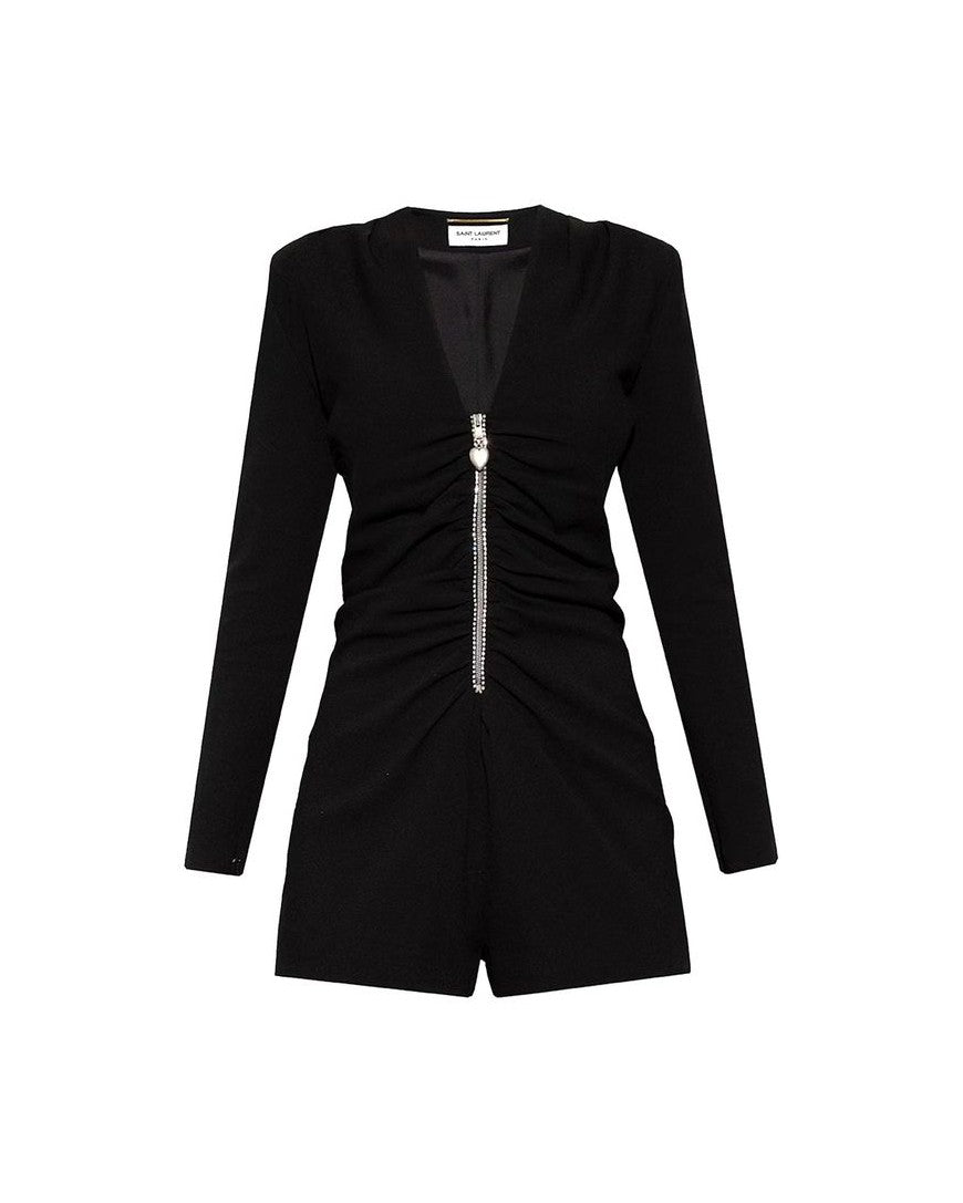 Saint Laurent Black Acetate Jumpsuit Glam Steals