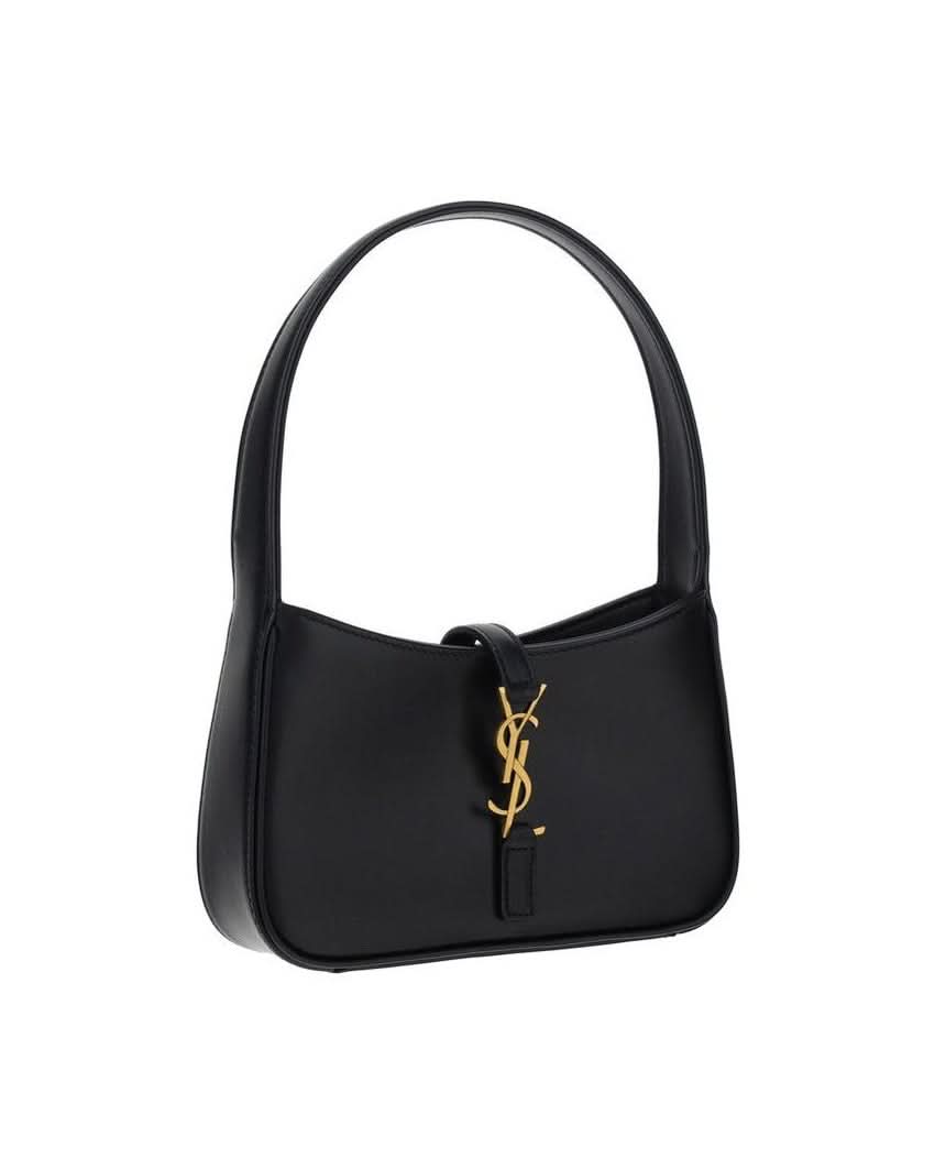 Saint Laurent Black Calf Leather Bos Taurus Shoulder Bag
