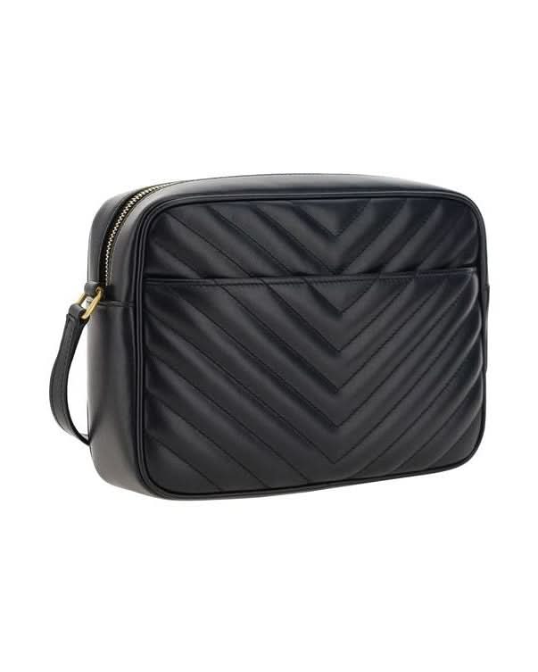 Saint Laurent Black Calf Leather Bos Taurus Shoulder Bag