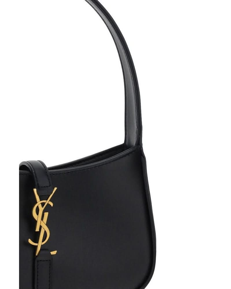 Saint Laurent Black Calf Leather Bos Taurus Shoulder Bag