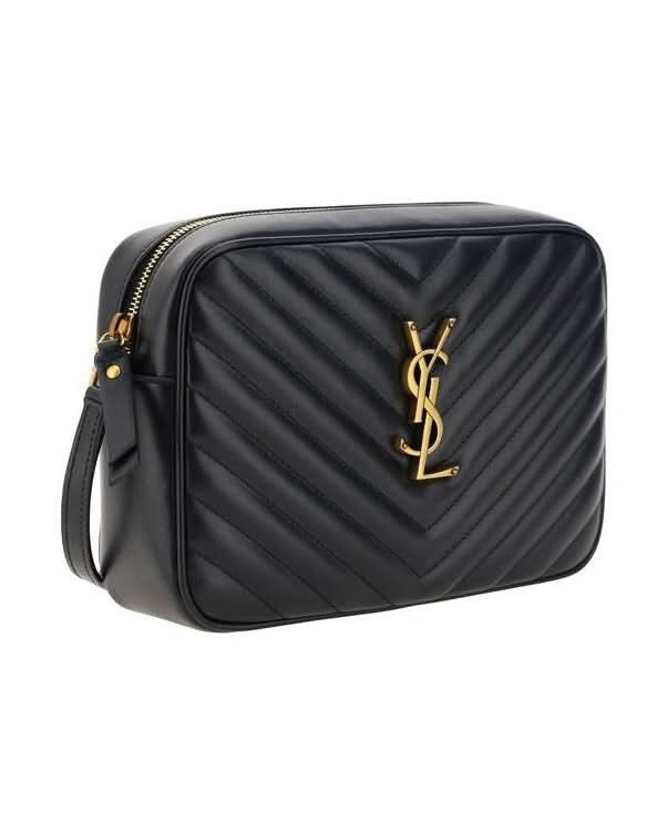 Saint Laurent Black Calf Leather Bos Taurus Shoulder Bag