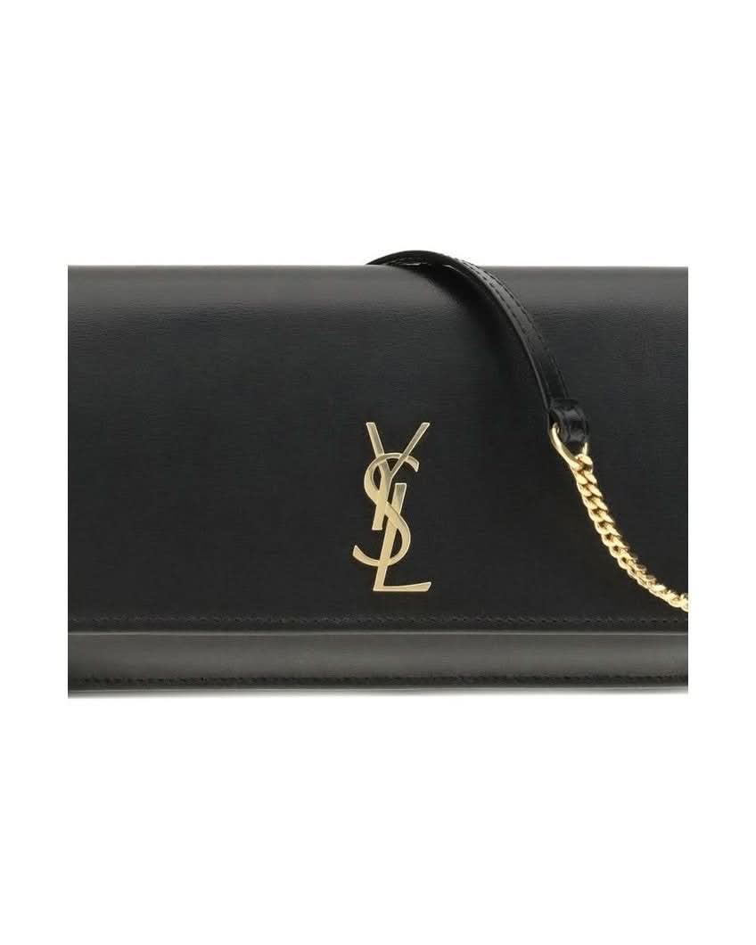 Saint Laurent Black Calf Leather Bos Taurus Shoulder Bag