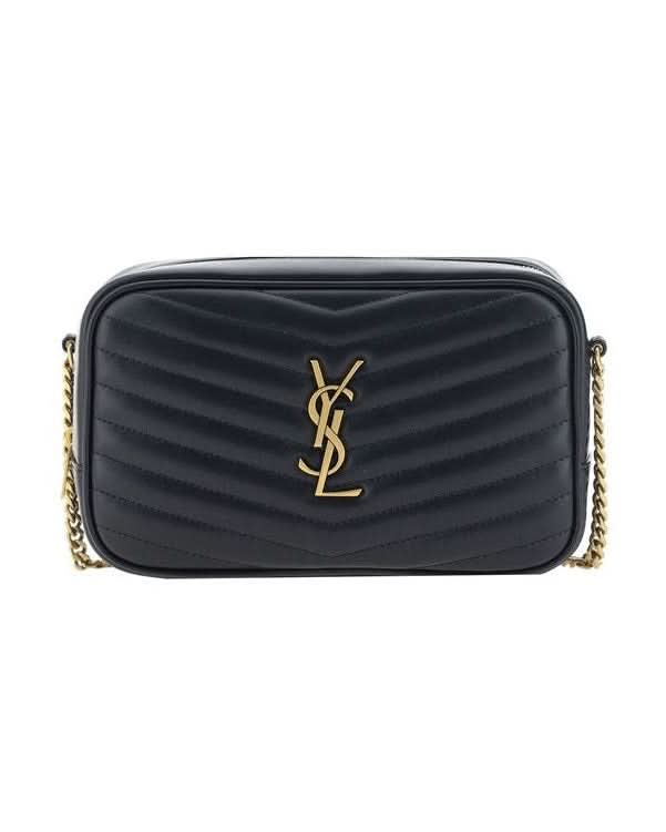 Saint Laurent Black Calf Leather Bos Taurus Shoulder Bag