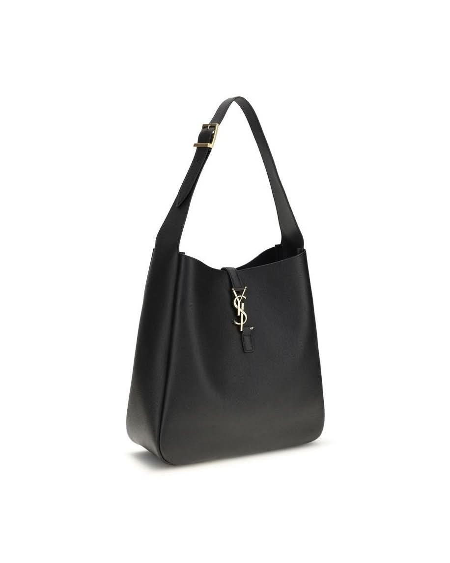 Saint Laurent Black Calf Leather Bos Taurus Shoulder Bag
