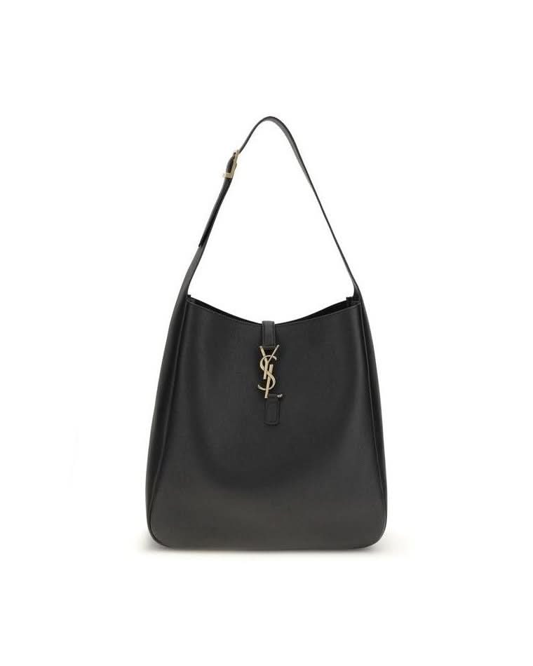 Saint Laurent Black Calf Leather Bos Taurus Shoulder Bag