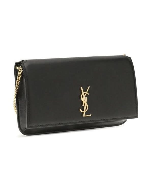 Saint Laurent Black Calf Leather Bos Taurus Shoulder Bag