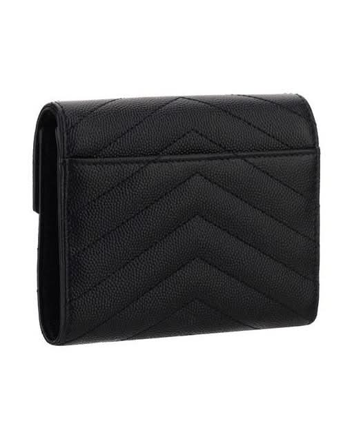 Saint Laurent Black Calf Leather Bos Taurus Wallet