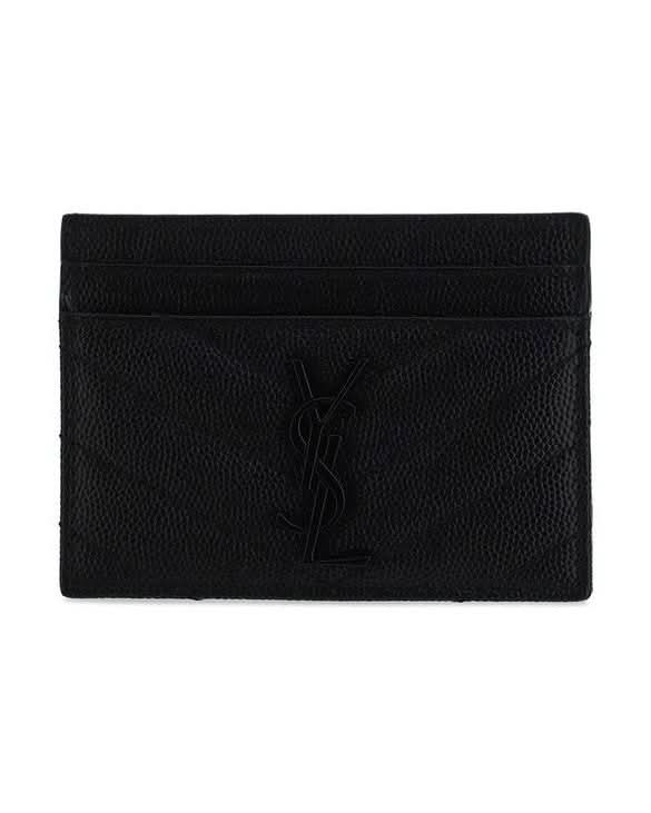 Saint Laurent Black Calf Leather Bos Taurus Wallet