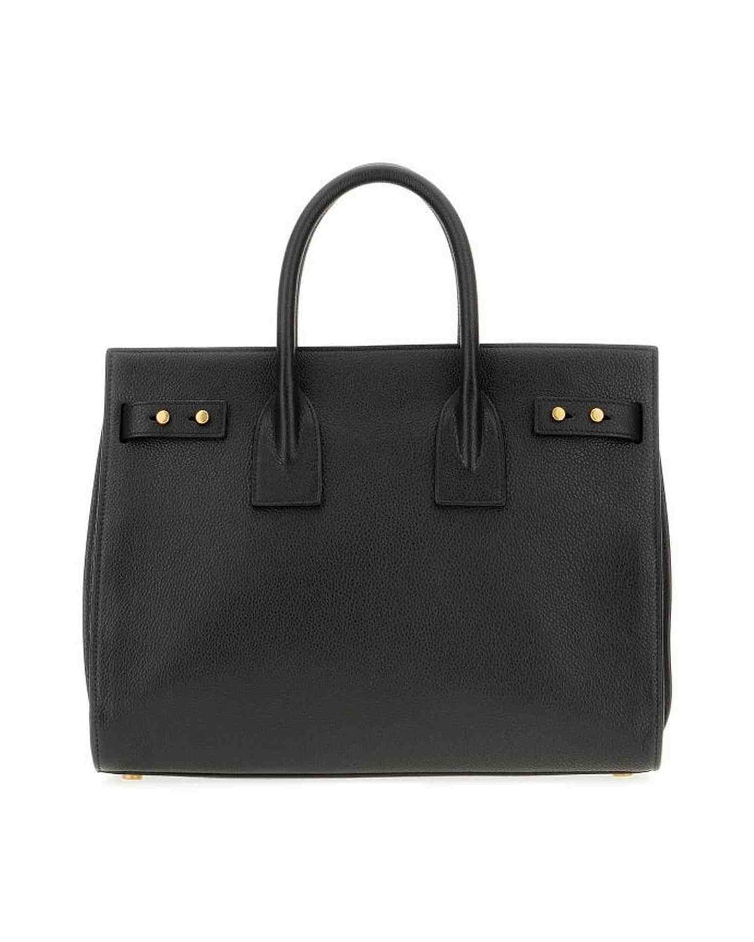 Saint Laurent Calf Leather Sac De Jour Black Handbag Glam Steals