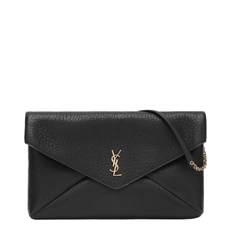 Saint Laurent Black Cassandre Xxl Envelope Bag with Chain Glam Steals