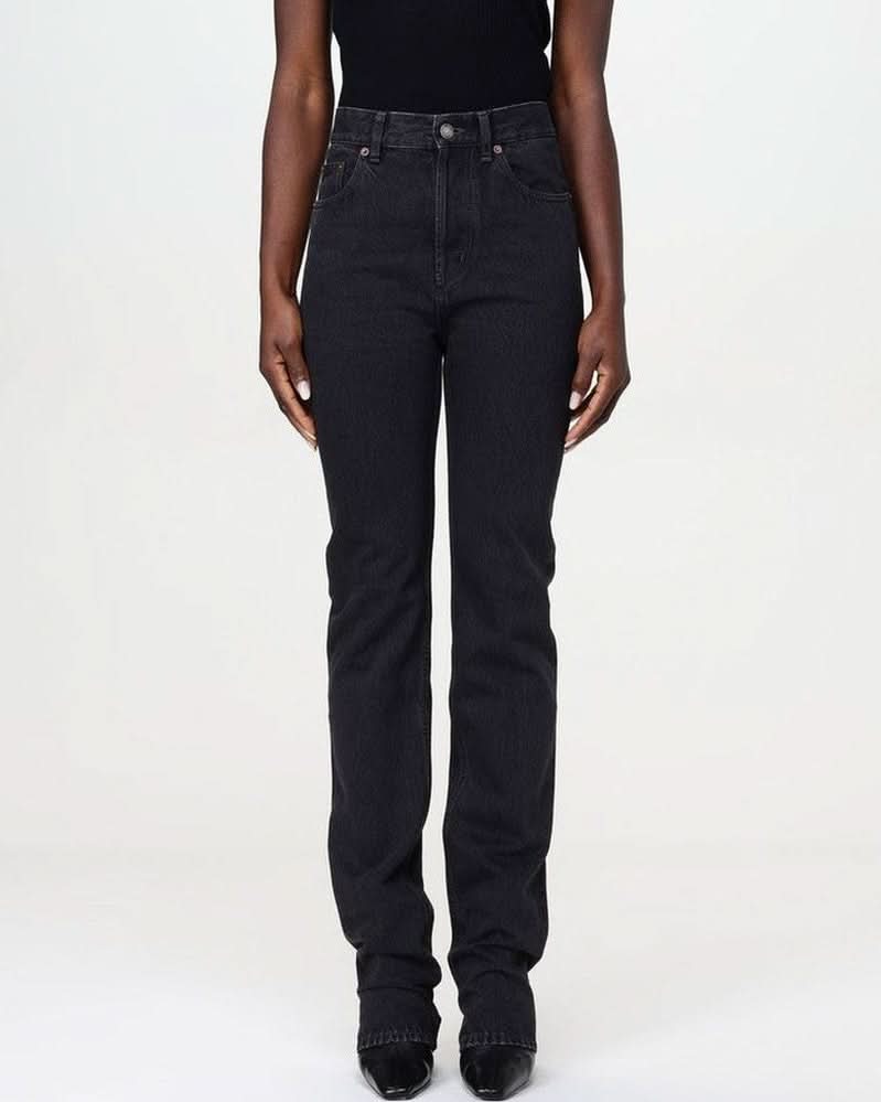 Saint Laurent Black Cotton Straight Leg Jeans Jeans