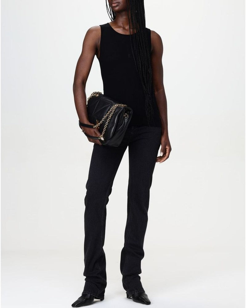 Saint Laurent Black Cotton Straight Leg Jeans Glam Steals