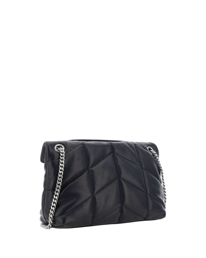 Saint Laurent Black Lamb Ovis Aries Shoulder Bag