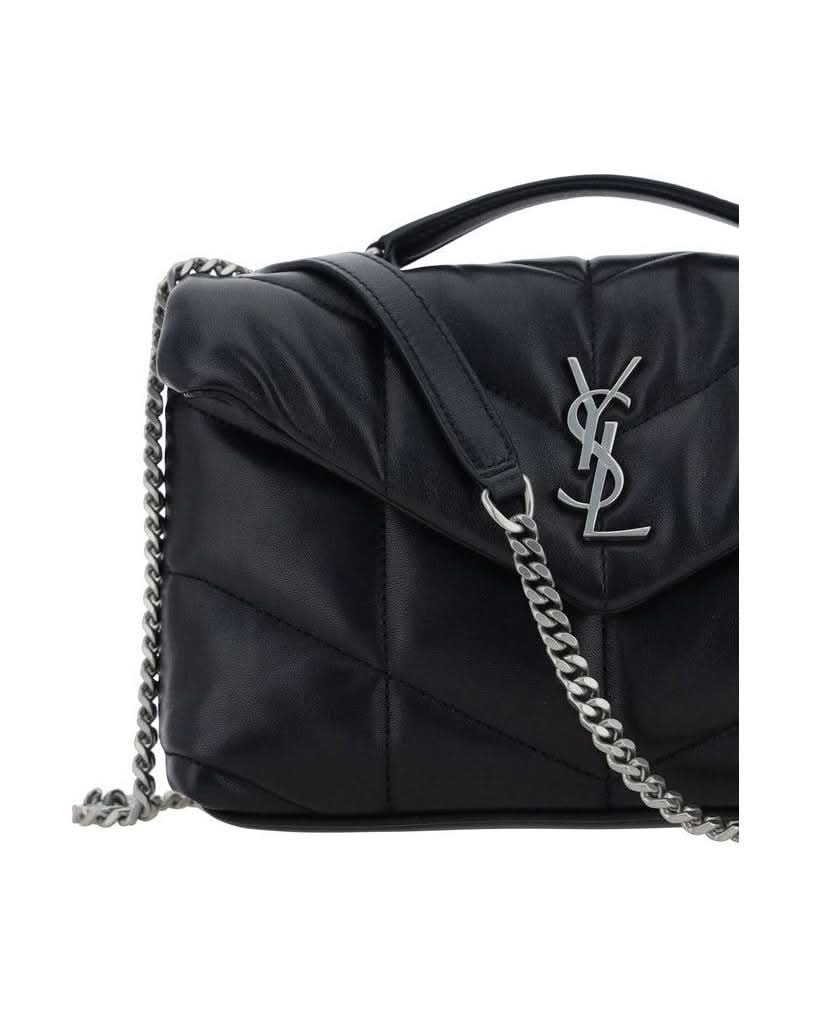 Saint Laurent Black Lamb Ovis Aries Shoulder Bag