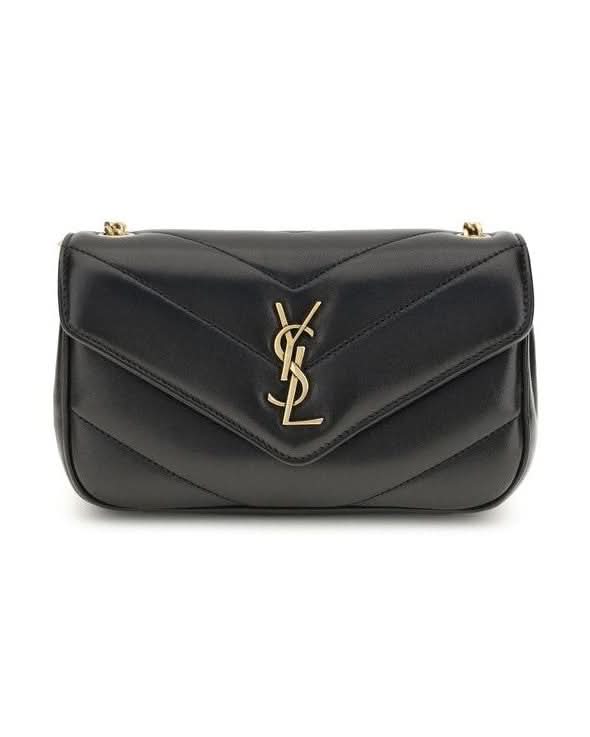 Saint Laurent Black Lamb Ovis Aries Shoulder Bag