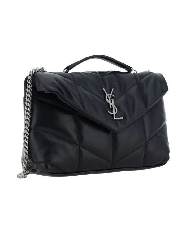 Saint Laurent Black Lamb Ovis Aries Shoulder Bag