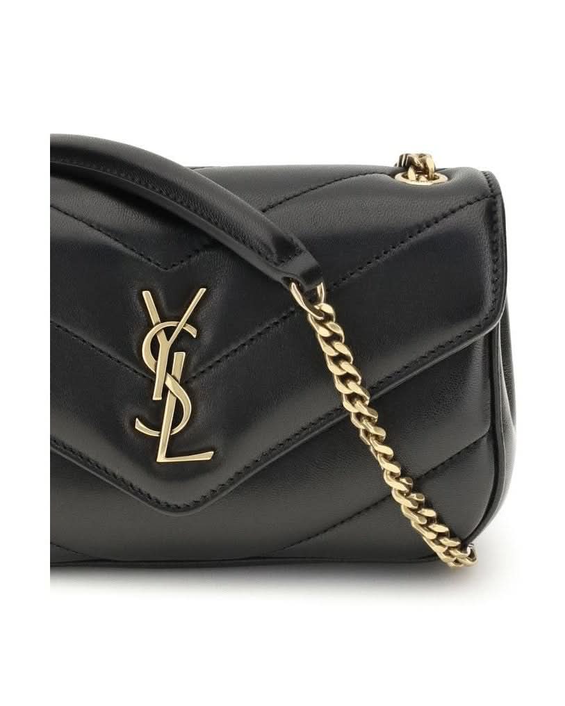 Saint Laurent Black Lamb Ovis Aries Shoulder Bag