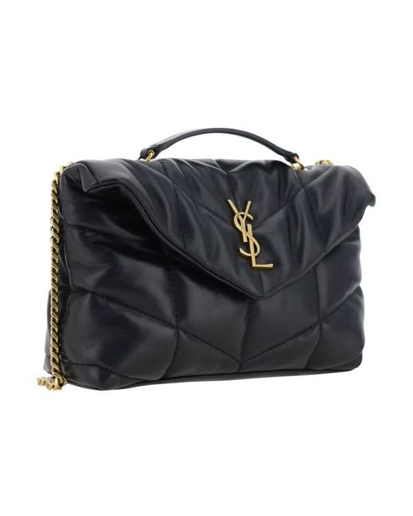 Saint Laurent Black Lamb Ovis Aries Shoulder Bag