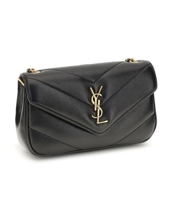 Saint Laurent Black Lamb Ovis Aries Shoulder Bag