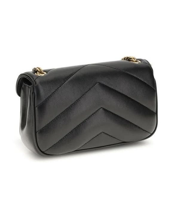 Saint Laurent Black Lamb Ovis Aries Shoulder Bag