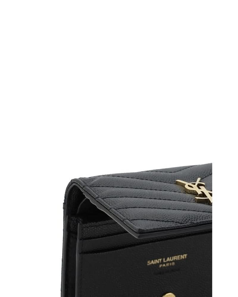 Saint Laurent Black Lamb Ovis Aries Wallet