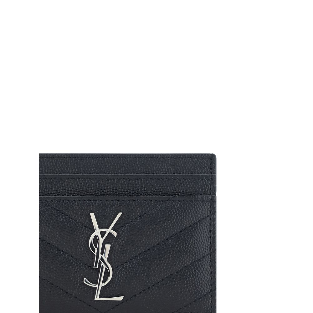 Saint Laurent Black Leather Card Holder Glam Steals