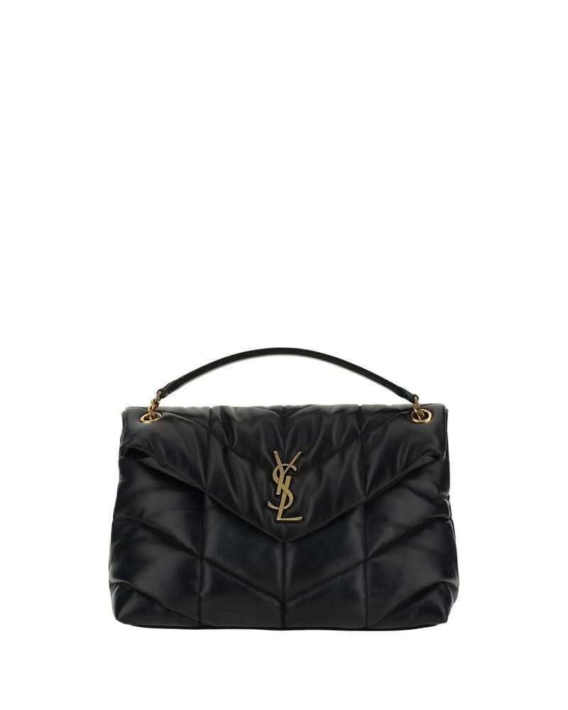 Saint Laurent Black Leather Lamb Shoulder Bag