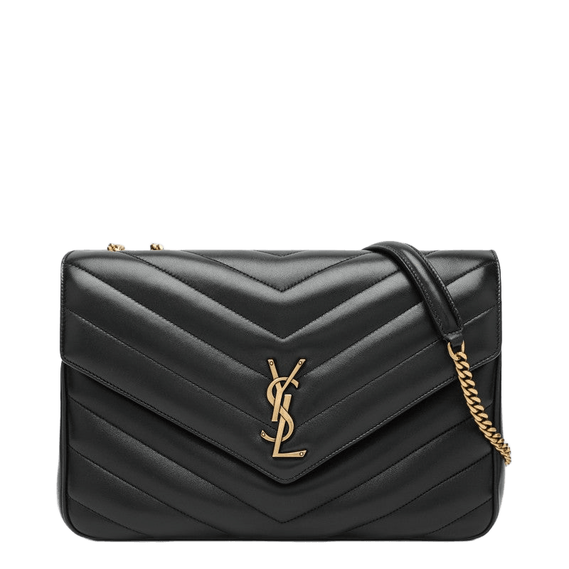 Saint Laurent Black Leather Loulou Large Bag Glam Steals