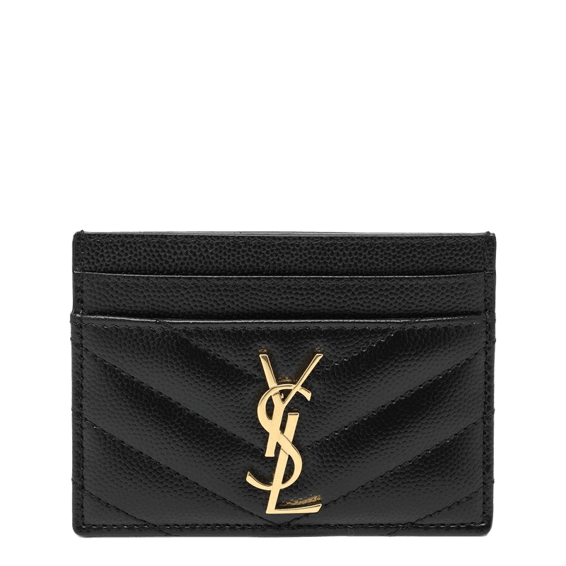 Saint Laurent Black Monogram Credit Card Holder Glam Steals