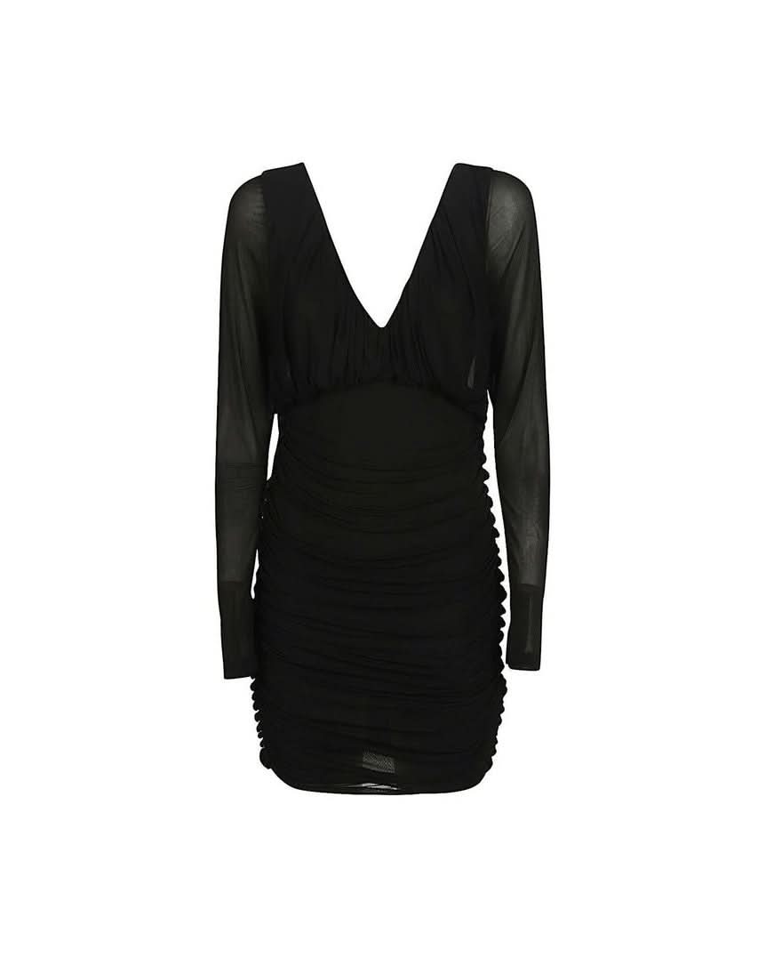 Saint Laurent Black Viscose Cocktail Dress