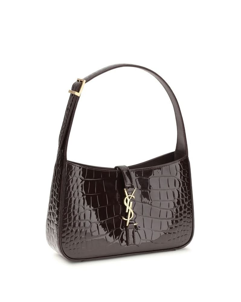 Saint Laurent Bordeaux Crocodile Shoulder Bag Glam Steals
