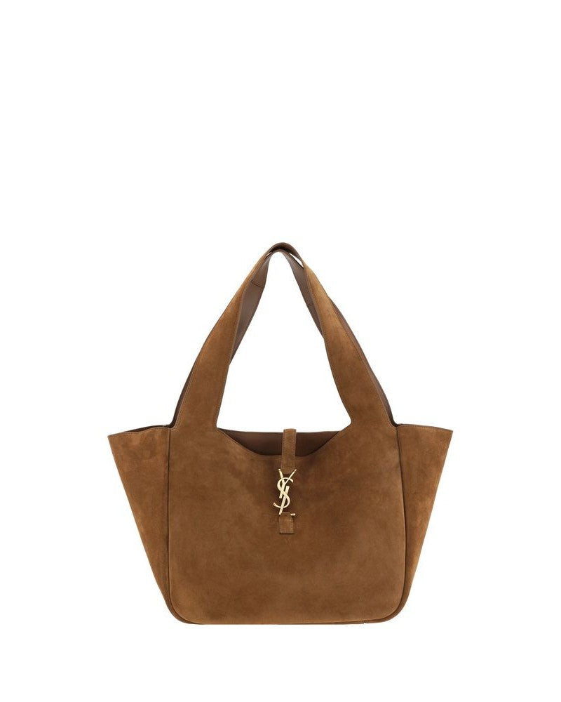 Saint Laurent Brown Calf Leather Bos Taurus Shoulder Bag Glam Steals