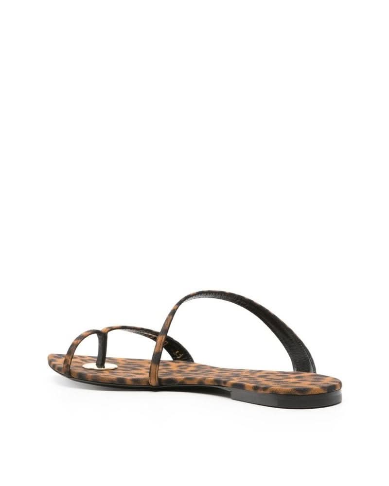Saint Laurent Brown Flat Sandals Sandals