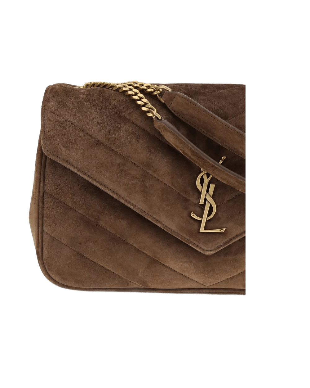 Saint Laurent Brown Calf Leather Bos Taurus Shoulder Bag Glam Steals