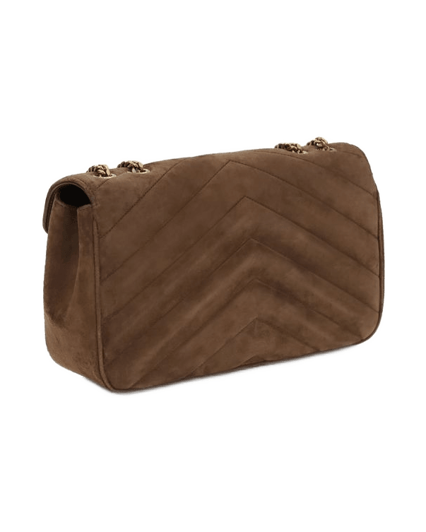 Saint Laurent Brown Calf Leather Bos Taurus Shoulder Bag Glam Steals