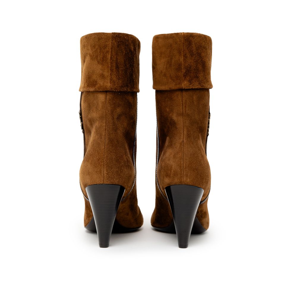 Saint Laurent Brown Suede Leather Boot Glam Steals
