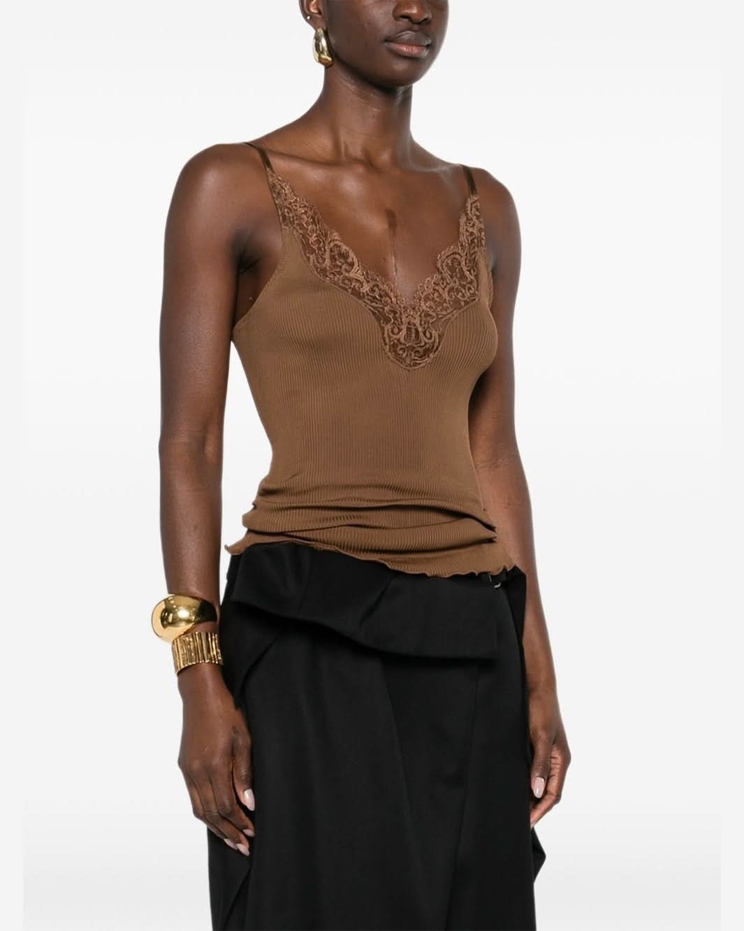 Saint Laurent Brown Top Topwear