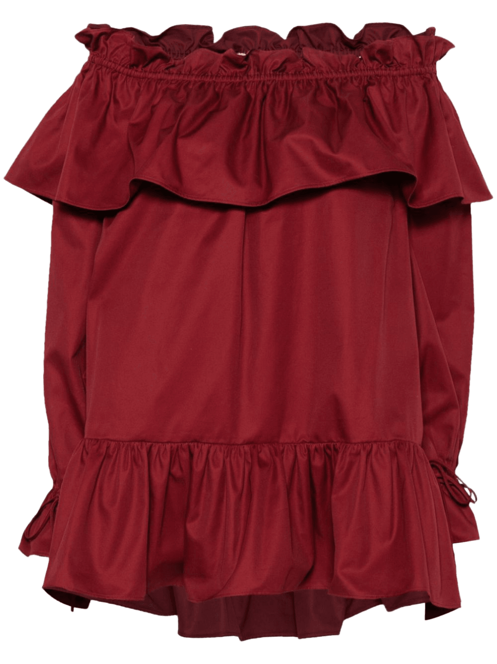Saint Laurent Cotton Ruffled Mini Dress Glam Steals
